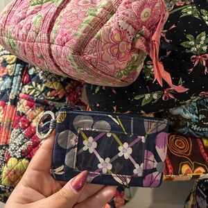 Vera Bradley- Floral Nightingale zip ID case